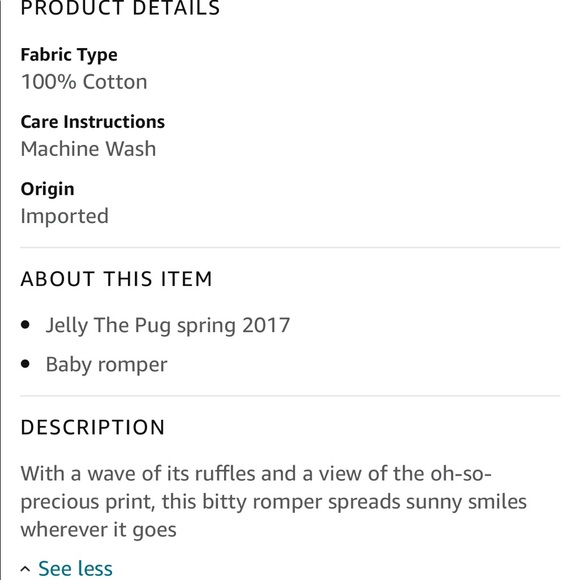 NWT Jelly & The Pug Yellow Multi Colorful Macaroon Printed Ruffle Summer Romper - Picture 6 of 6